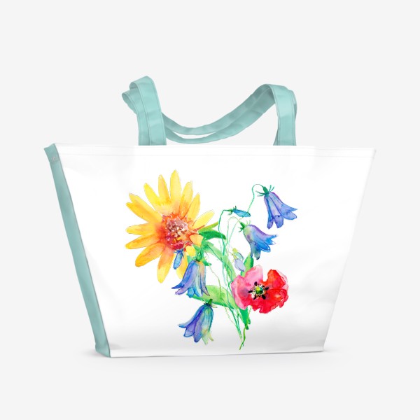 Пляжная сумка &laquo;полевые цветы&raquo;