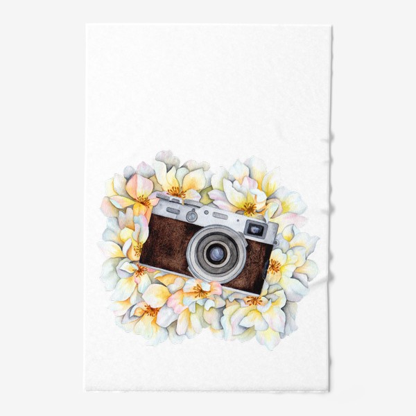 Полотенце «Фотоаппарат в цветах»