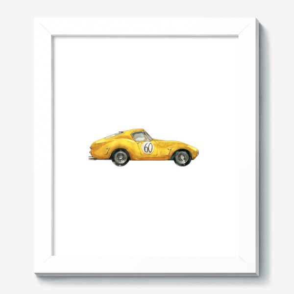 Картина &laquo;Винтажный автомобиль желтый&raquo;