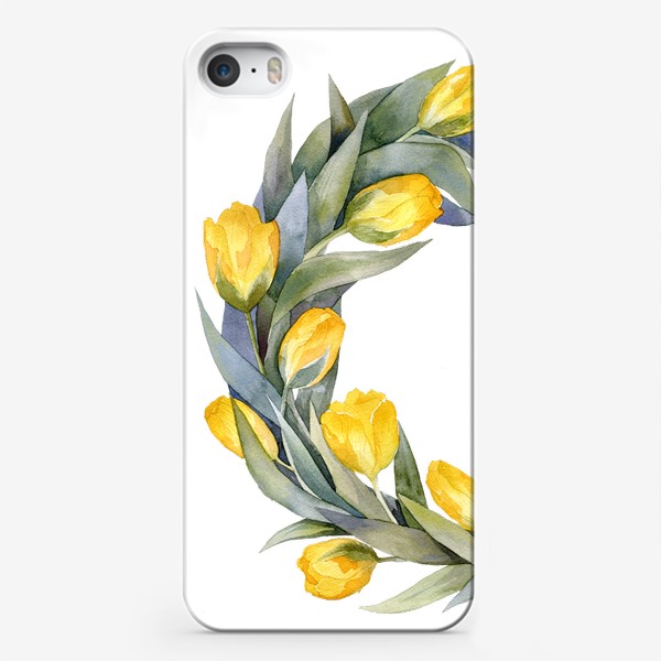Чехол iPhone «Тюльпаны весенний букет»