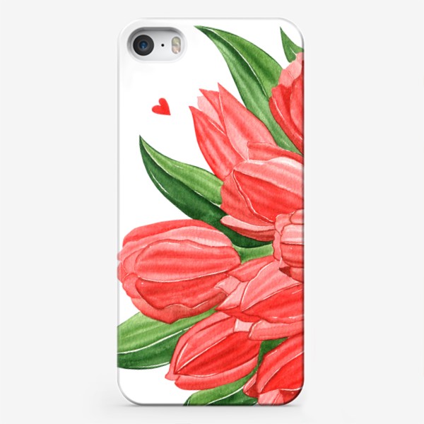 Чехол iPhone «Красные тюльпаны»