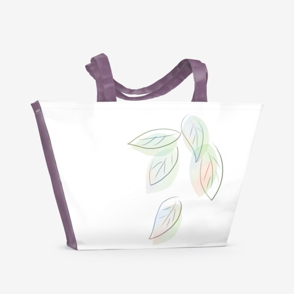 Пляжная сумка «Воздушные весенние листочки»