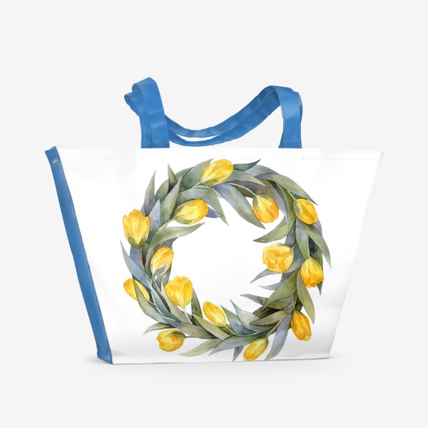 Пляжная сумка «Тюльпаны весенний букет»