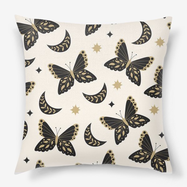 Подушка «Винтажные бабочки и звезды»