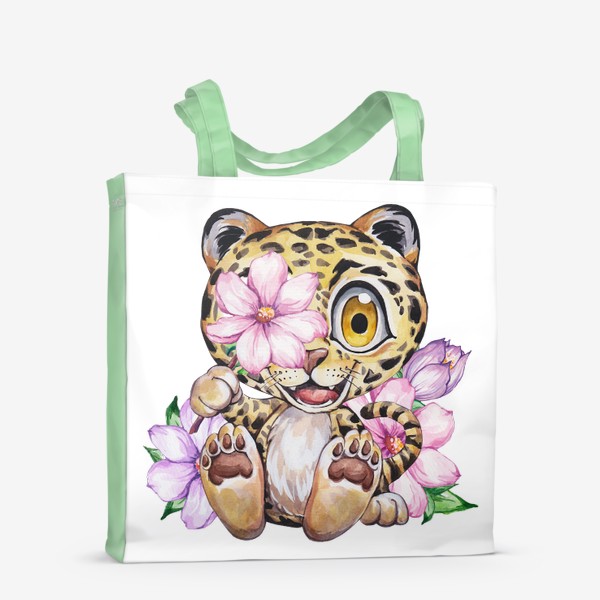 Сумка-шоппер «Леопард в цветах»