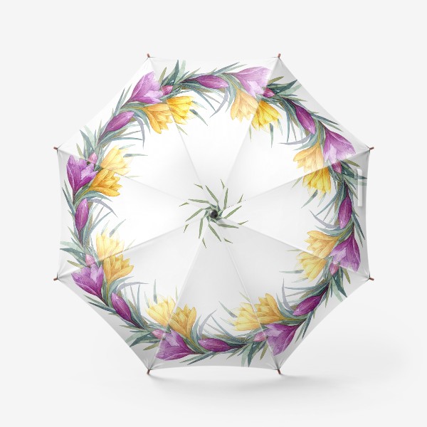 Зонт «Крокусы весенний букет»