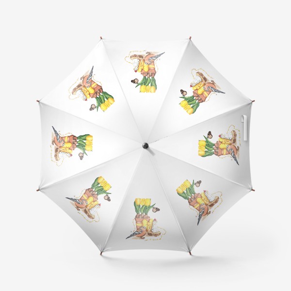 Зонт «Тюльпаны в горшочке»