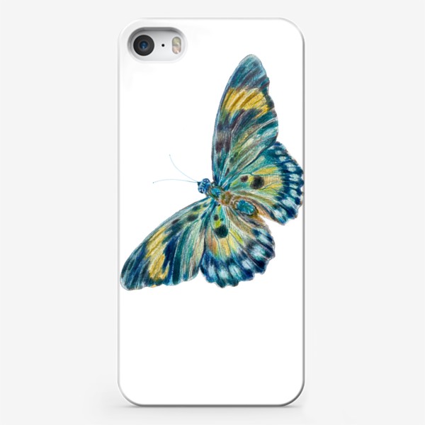 Чехол iPhone «Бабочка в карандашной технике»