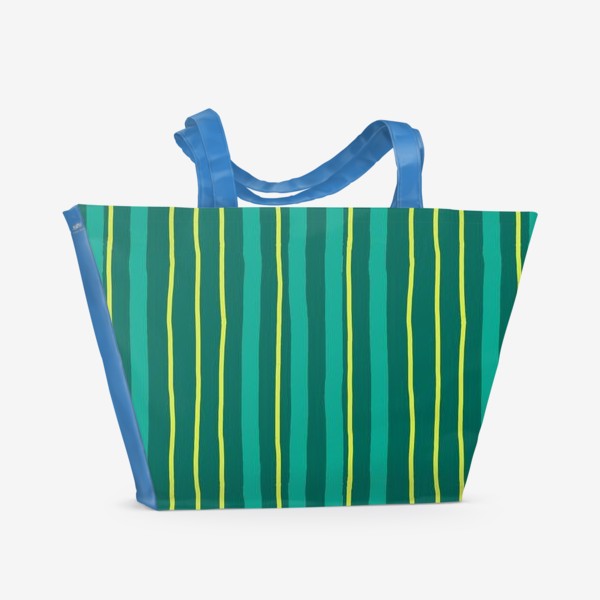 Пляжная сумка &laquo;Зеленые полосы&raquo;