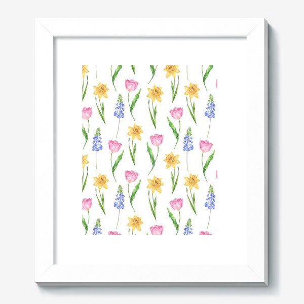 Картина «Весенний принт. Паттерн с весенними цветами»