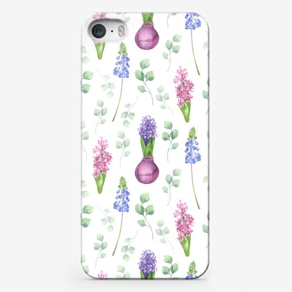 Чехол iPhone «Весенний принт. Паттерн с весенними цветами»