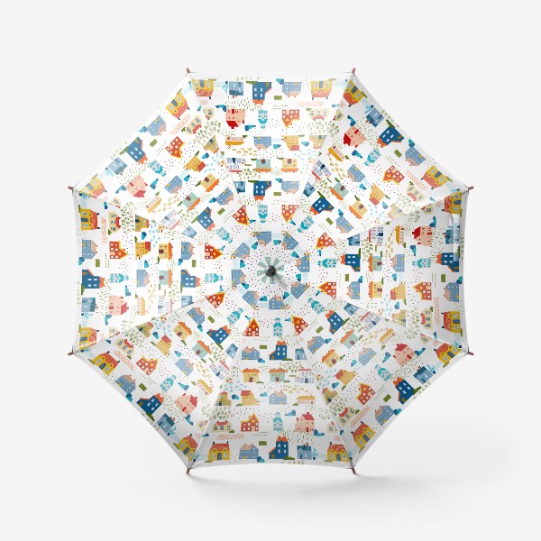 Зонт «Милые домики, коттеджи»