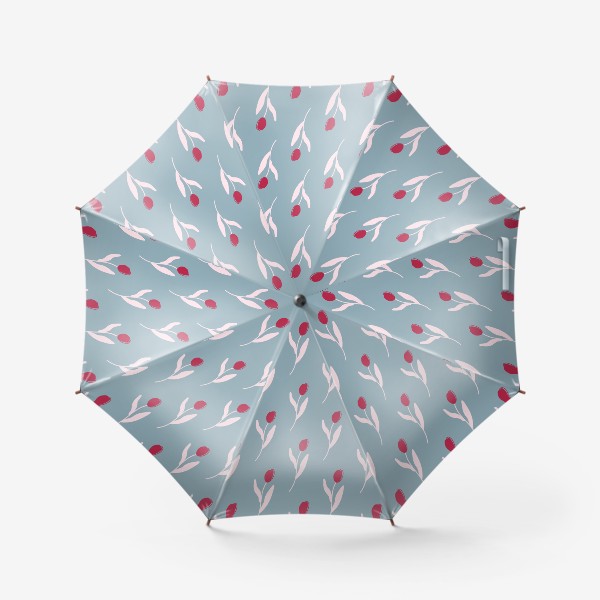 Зонт «Минималистичный принт с тюльпанами»