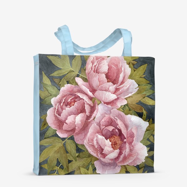 Сумка-шоппер «Букет розовых пионов»