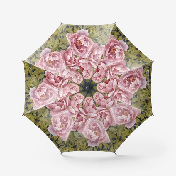 Зонт «Букет розовых пионов»