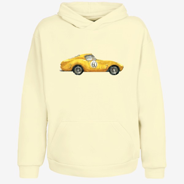 Худи «Винтажный автомобиль желтый»