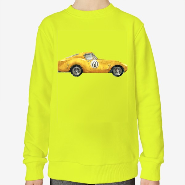 Свитшот &laquo;Винтажный автомобиль желтый&raquo;