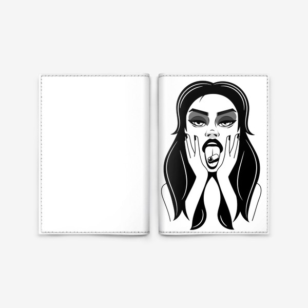 Обложка для паспорта «Силуэт девушки»