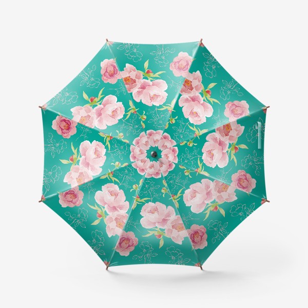 Зонт «Розовые пионы »