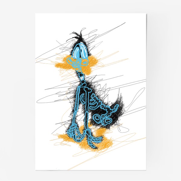 Постер «Daffy Duck scribble»