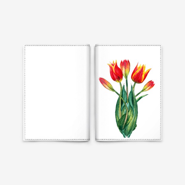 Обложка для паспорта «Весенние цветы Тюльпаны 8 марта»