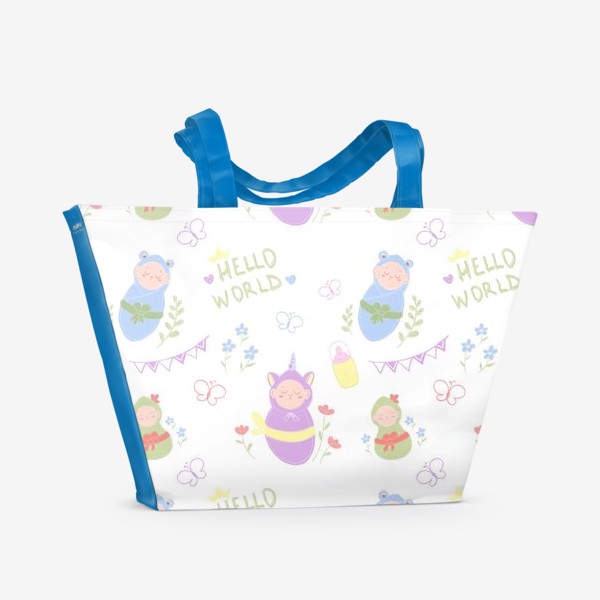 Пляжная сумка &laquo;В подарок на рождение ребенка (Мальчика, Девочки)&raquo;