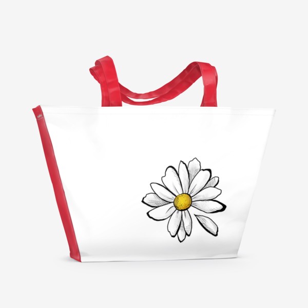 Пляжная сумка «Цветок ромашка, любит - не любит»