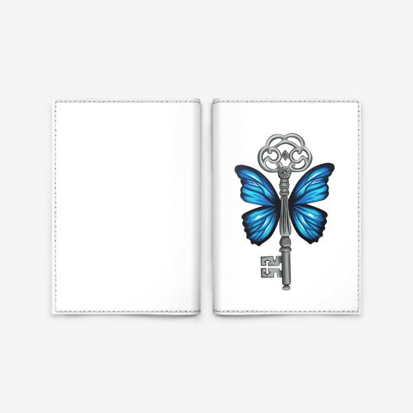 Обложка для паспорта &laquo;Ключ-бабочка&raquo;