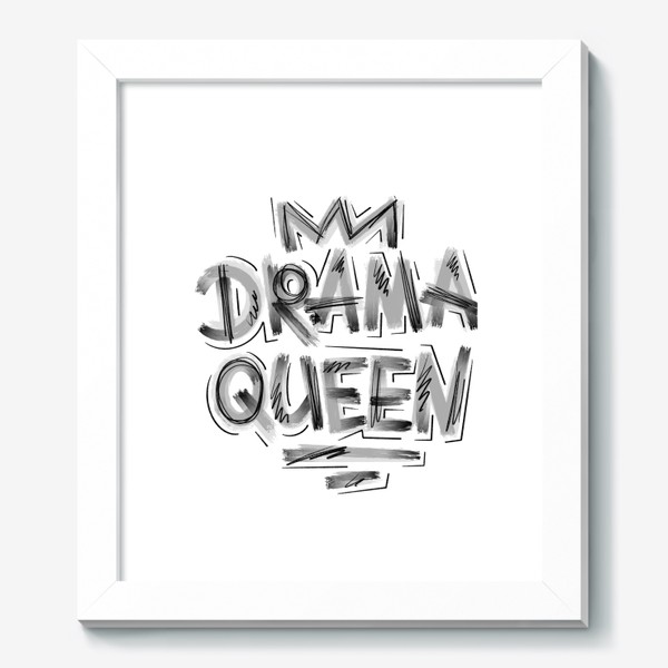 Картина «Drama queen. Чб »