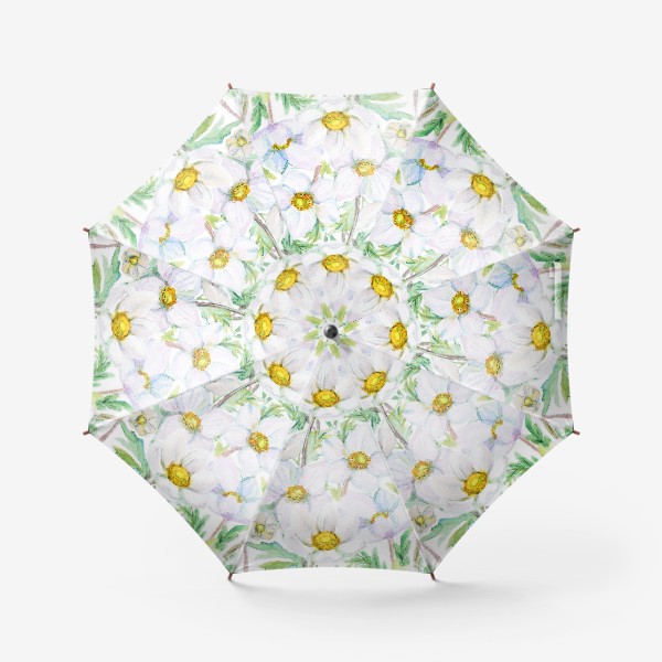 Зонт «Акварельные анемоны»