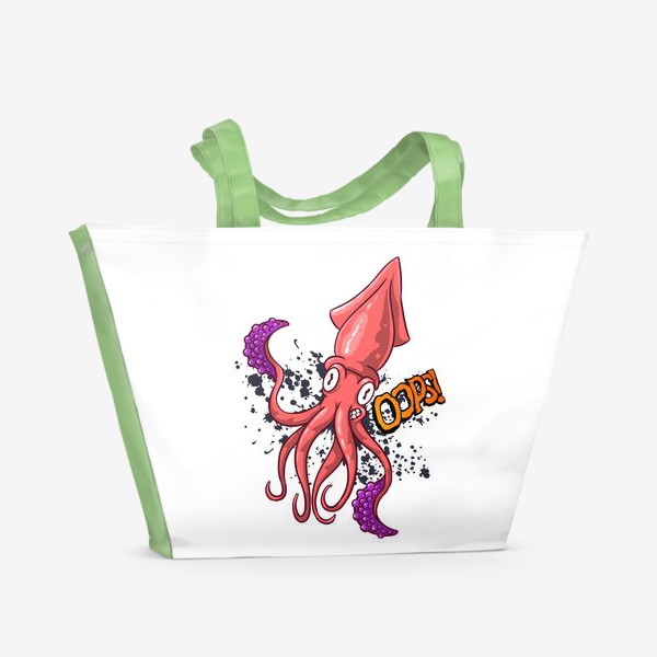 Пляжная сумка «испуганный кальмар»