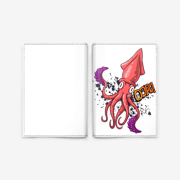 Обложка для паспорта «испуганный кальмар»