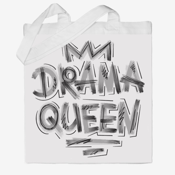 Сумка хб «Drama queen. Чб »