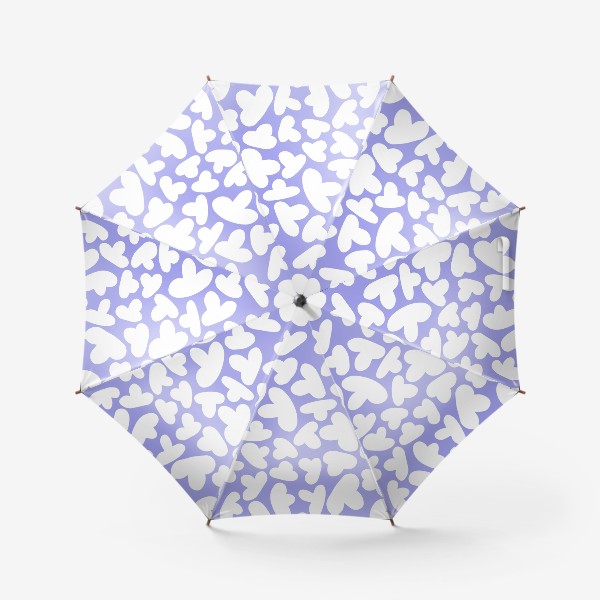 Зонт «Белые облачка на лиловом»