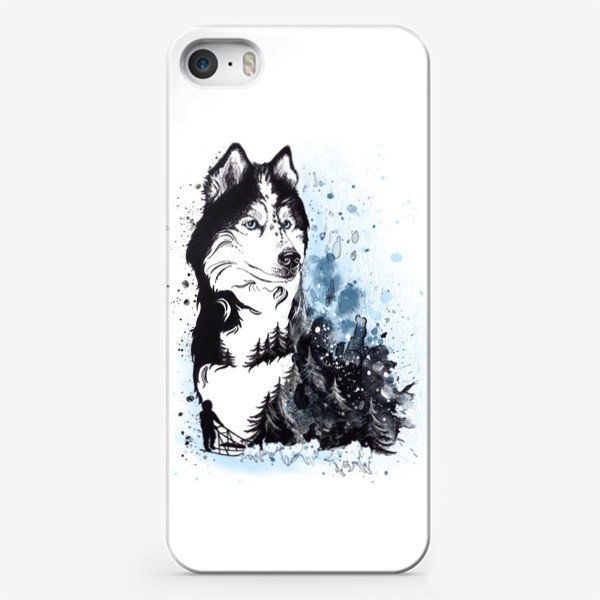 Чехол iPhone «Душа севера, ездовые собаки хаски»