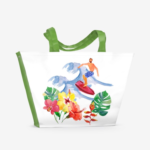 Пляжная сумка «Серфинг на Бали»