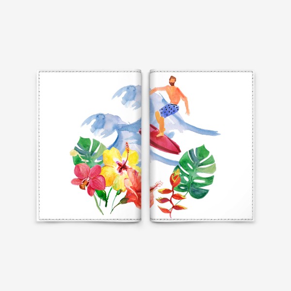 Обложка для паспорта «Серфинг на Бали»