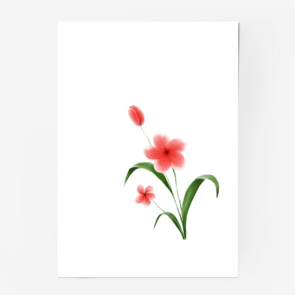 Постер «Нежные акварельные цветы»
