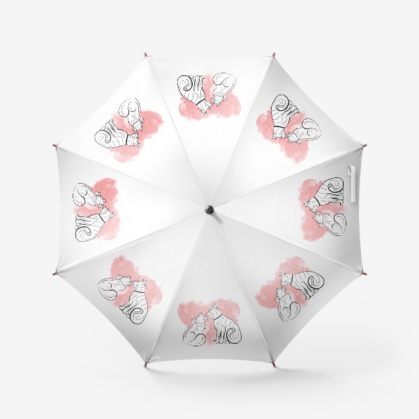 Зонт «Кошачья любовь. Влюбленные котики»