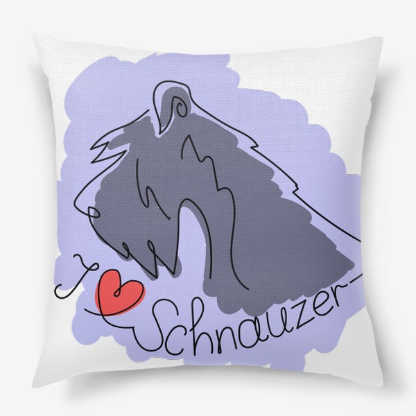 Подушка «Я люблю шнауцеров»