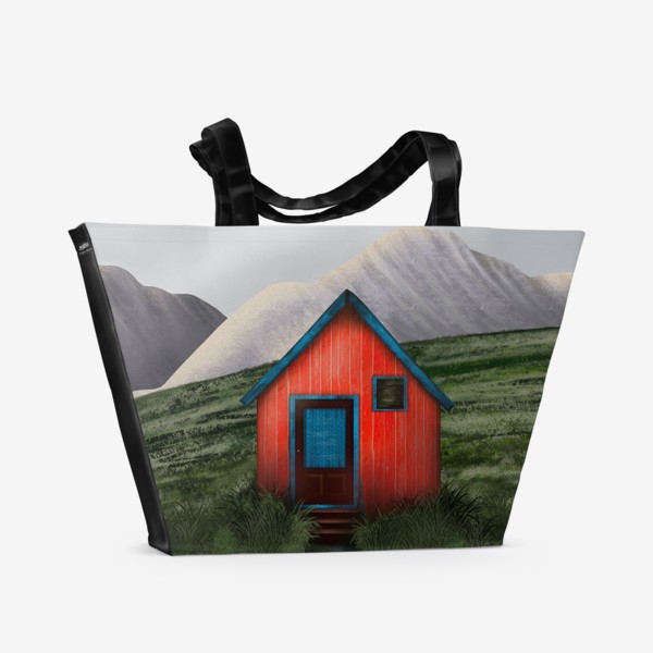 Пляжная сумка «Домик на горе»