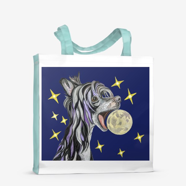 Сумка-шоппер «Собака, кусающая луну»