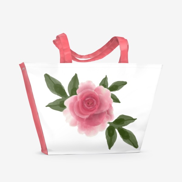 Пляжная сумка «Акварельная Роза»