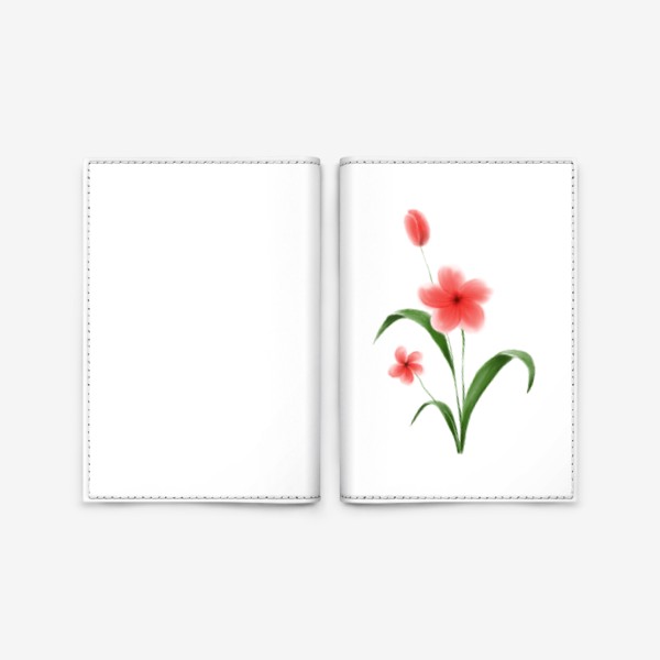 Обложка для паспорта «Нежные акварельные цветы»