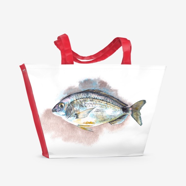 Пляжная сумка &laquo;Морской Карась. Рыба. Рыбаку в подарок.&raquo;
