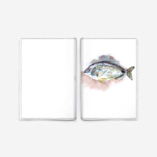 Обложка для паспорта «Морской Карась. Рыба. Рыбаку в подарок.»