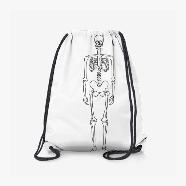 Рюкзак «абстрактный скелет человека, нарисовавнный непрерывной монолинией»