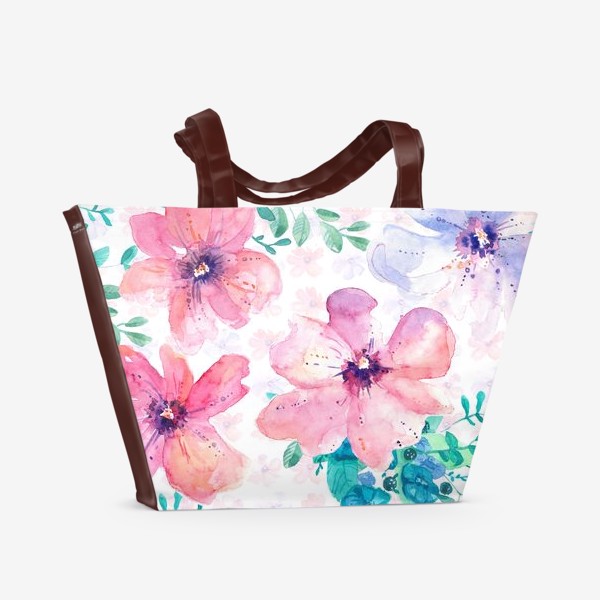 Пляжная сумка «Цветы. Весенние. »
