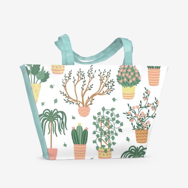 Пляжная сумка «Комнатные растения»
