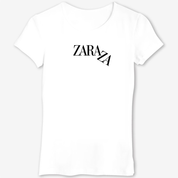 Футболка «Зара Zara za логотип мода принт для девушки Fashion»